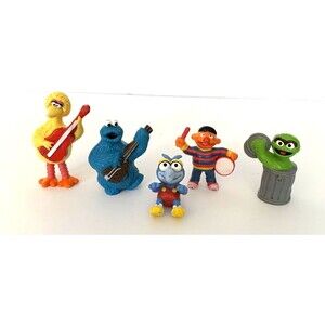 Sesame Street PVC Figures Cake Toppers Gonzo Ernie Oscar Cookie Monster Big Bird
